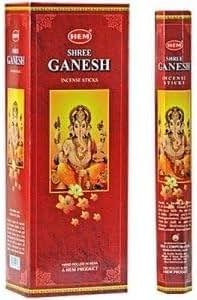 Hem Shree Ganesha Incense 6 Hexagon Packs of 20 = 120 Sticks - Product Image