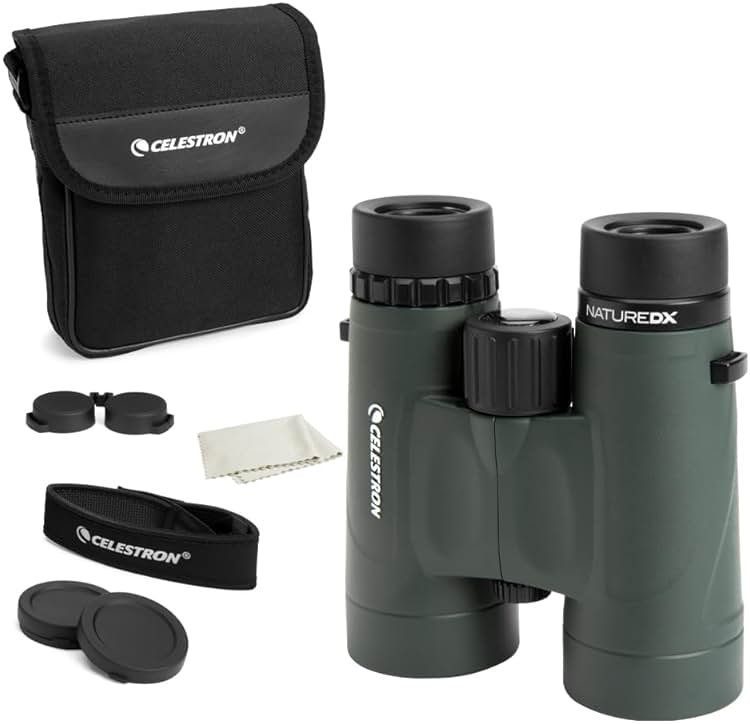 Celestron - Nature DX 8x42 Binoculars – Ideal for Birding and Outdoors – 42mm Objective Lenses – Wide 7.4° Field of View – BaK-4 Prisms – Fully Multi-Coated – Waterproof and Fogproof - Product Image
