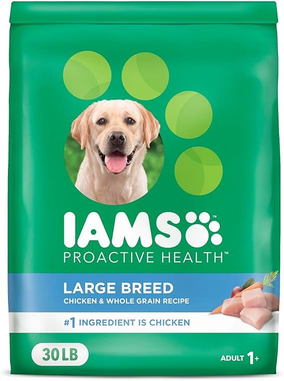 IAMS Proactive Health Large Breed Dry Dog Food, Adult Dry Dog Food for Large Breeds, Chicken, 30 lb. Bag - Product Image
