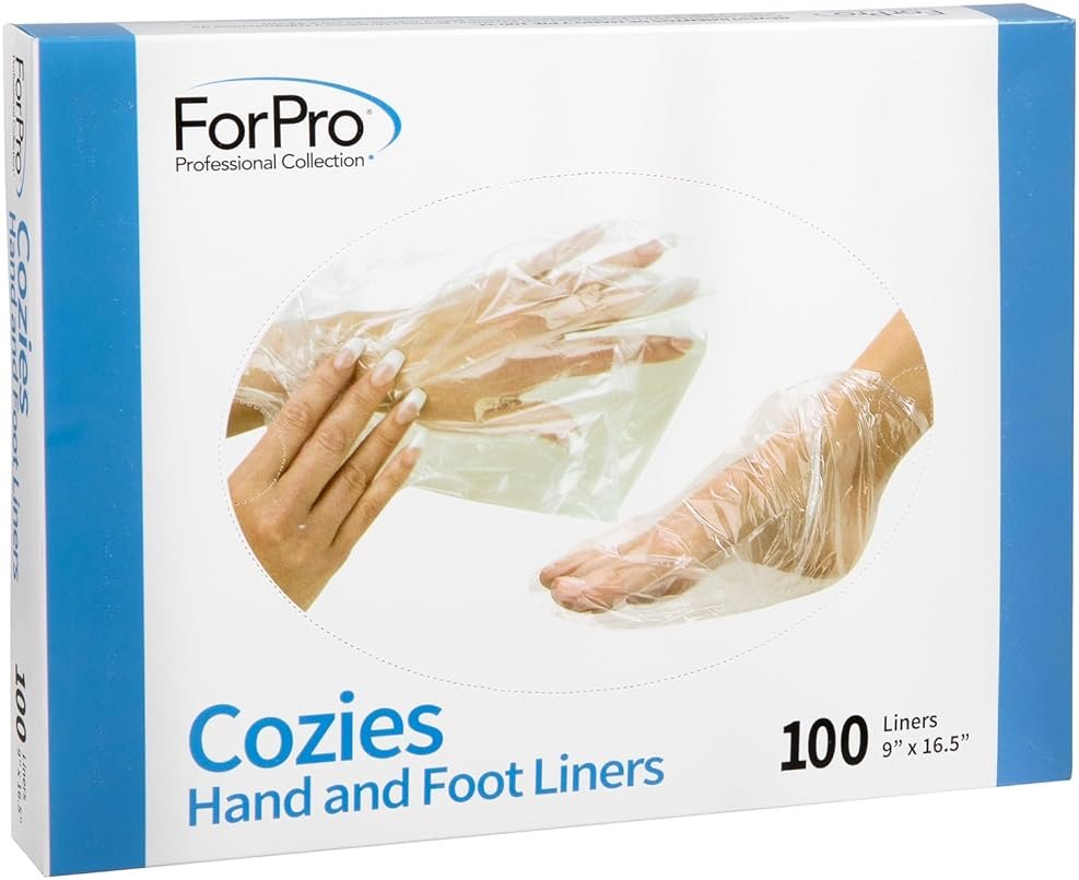 ForPro Professional Collection Cozies Hand and Foot Liners, Paraffin, Heated Mitts, Hand/Foot Treatments, 9” W x 16.5” L, 100-Count - Product Image