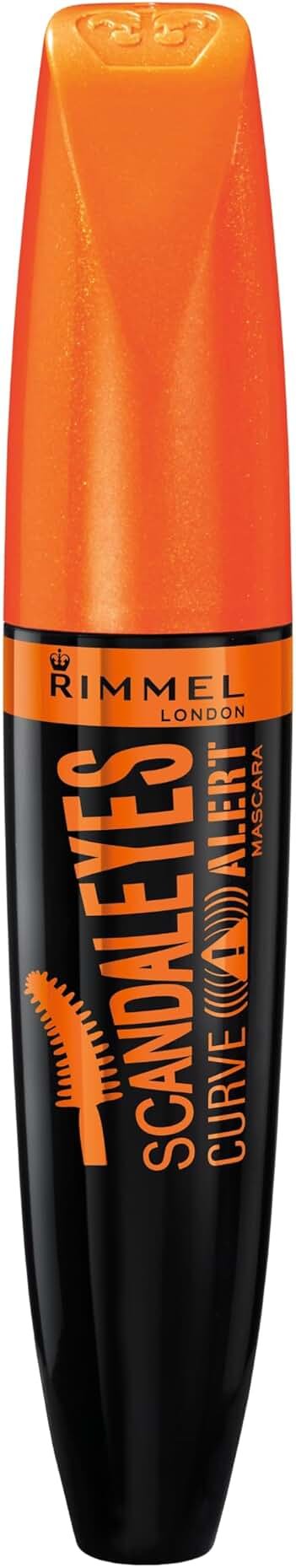 Rimmel London Scandaleyes Curve Alert Mascara, Volumizing, Curls, Plumps, 001, Black, 0.41oz - Product Image