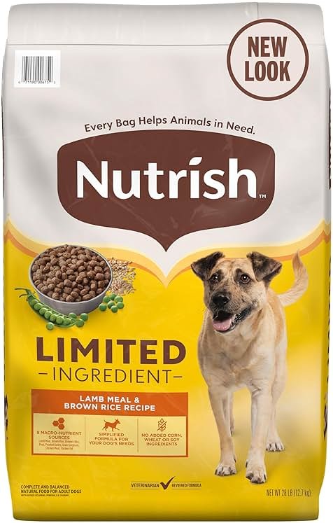 Nutrish Limited Ingredient Diet Lamb Meal & Brown Rice Recipe, 28 Pound Bag - Product Image