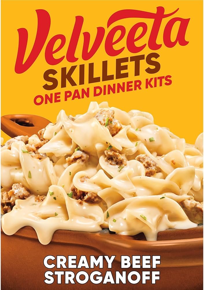 Velveeta Skillets Creamy Beef Stroganoff One Pan Dinner Kit, 11.6 oz Box - Product Image