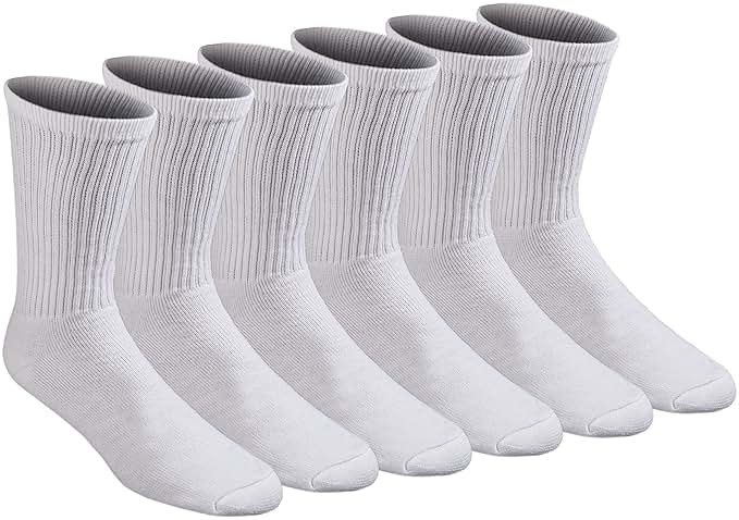 Dickies Men's All Purpose Cushion Crew Socks, Available in M-XL (6, 12 Pairs) - Product Image