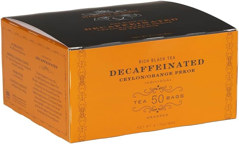 Harney & Sons Black Tea, Tea Bags, Decaffeinated, 50 Count - Product Image