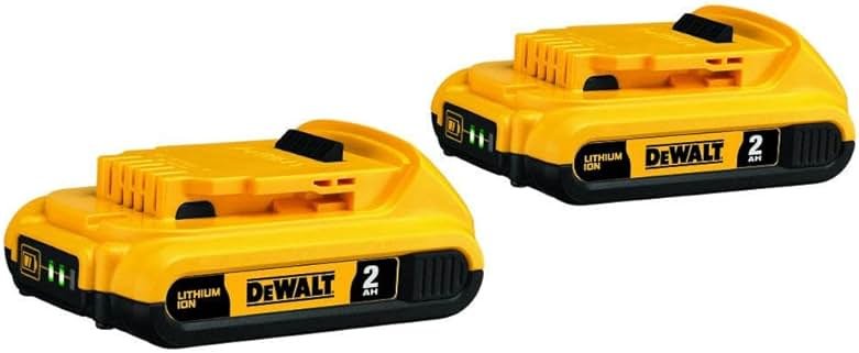 DEWALT 20V MAX Battery, Compact 2.0Ah Double Pack (DCB203-2) - Product Image