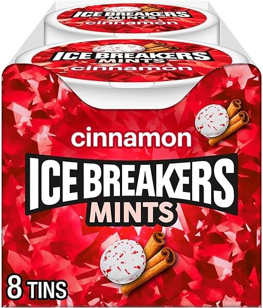 Ice Breakers Cinnamon Sugar Free Mints Tins, 1.5 oz (8 Count) - Product Image