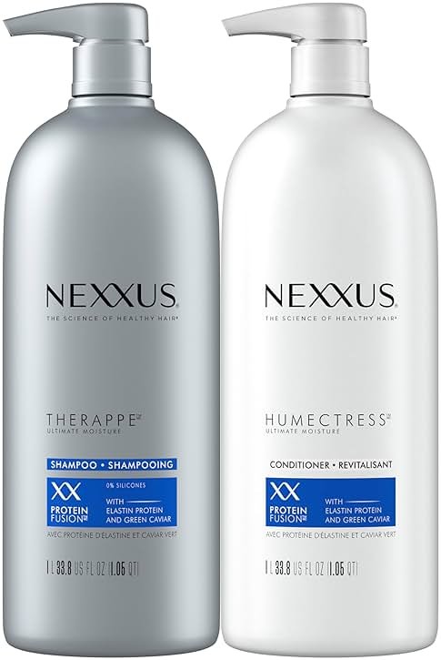 Nexxus Shampoo and Conditioner Therappe Humectress 2 Count for Dry Hair Silicone-Free, Moisturizing Caviar Complex and Elastin Protein for thicker and stronger hair 33.8 oz - Product Image