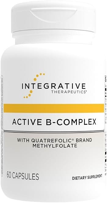 Integrative Therapeutics Active B-Complex - Cellular Energy & Heart Health Support with Vitamins B2, B6 & B12* - Supports Nervous & Immune Systems* - Third-Party Tested - 60 Capsules (30 Servings) - Product Image