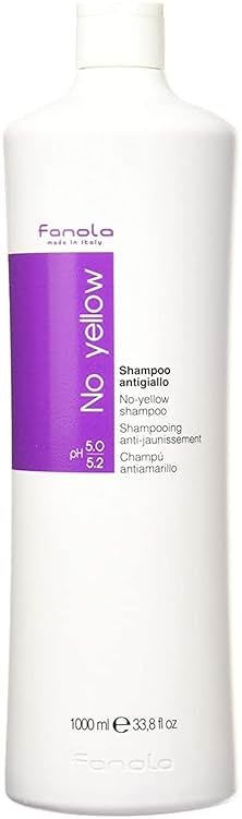 Fanola No Yellow Purple Shampoo - Purple Color Depositing Shampoo for Blondes, Bleached & Grey Hair - Formulated with Violet Pigment to Remove Brassy Tones from Hair (33.8 Fl oz) - Product Image