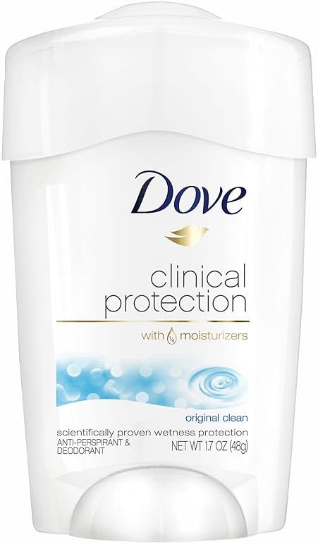 Dove Clinical Protection Antiperspirant Deodorant For Sweat and Odor Protection Original Clean Antiperspirant For Women Made With 1/4 Moisturizers 1.7 oz - Product Image
