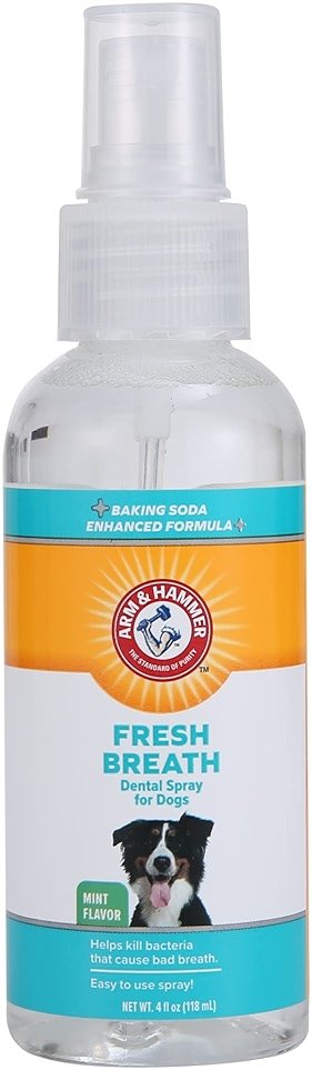 Arm & Hammer for Pets Dog Oral Care Spray, Mint Flavor Breath Freshener with Baking Soda for Brushless Plaque and Tartar Support, Easy Daily Dental Maintenance for Adult Dogs, 4 Fl Oz - Product Image