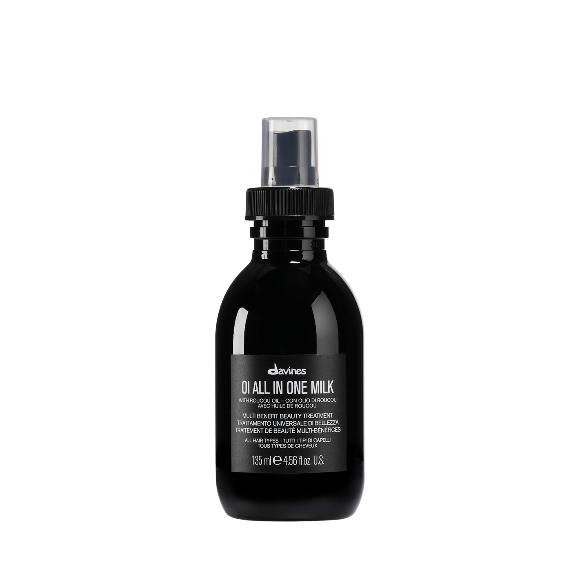 Davines OI All In One Milk, Hair Leave-in Conditioner Multi-Function Spray Treatment - Detangles, Controls Frizz & Heat Protectant - Weightless Antioxidant Roucou Oil Formula - Product Image