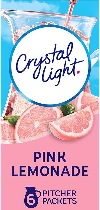 Crystal Light Drink Mix, 72 Pitcher Packets, for Flavorful Hydration and Shareable Refreshment, Pink Lemonade, Natural Flavor with other Natural Flavor, Zero Sugar, Low Calorie, 2.9 oz each box - Product Image
