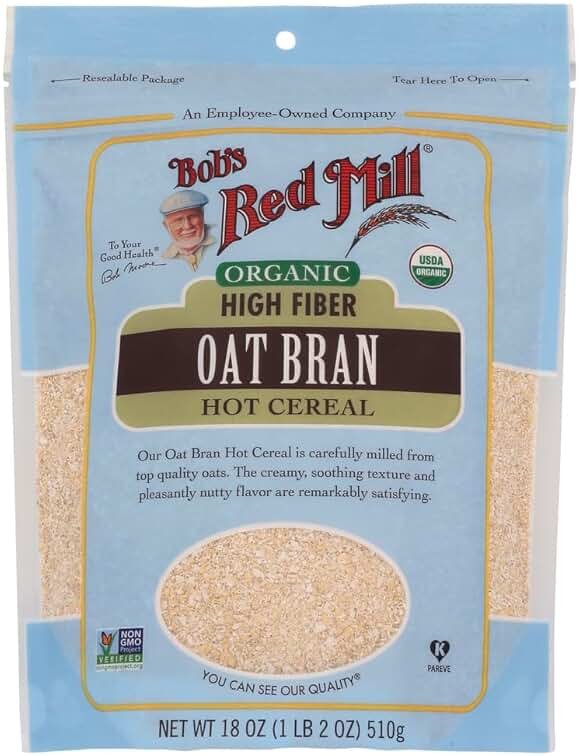 Bob's Red Mill Cereal Oat Bran Organic 18.0 OZ (Pack of 6) - Product Image
