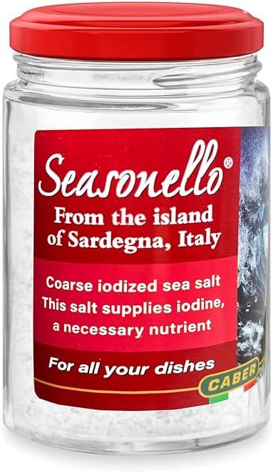 Seasonello Coarse Sea Salt Enriched with Iodine, 200g - Product Image