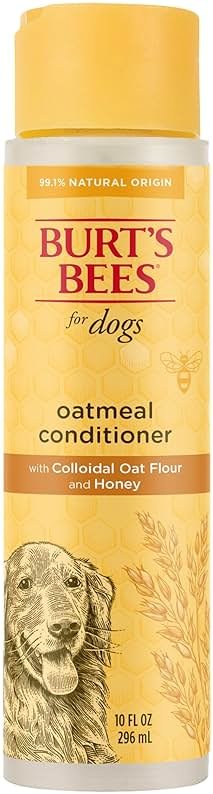 Burt's Bees for Pets Oatmeal Dog Conditioner with Colloidal Oat Flour and Honey, Moisturizes and Softens Dry Dog Coats, pH Balanced and Fragrance-Free, 95% Natural Origin, 10 Fl Oz - Product Image