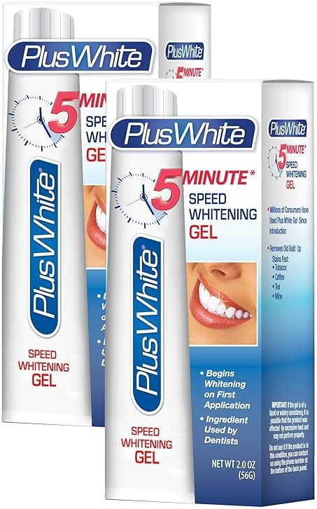 Plus White Speed Whitening Gel - Works in 5 Minutes - Professional Teeth Whitening w/Dentist Approved Ingredient (2 oz, Pack of 2) - Product Image
