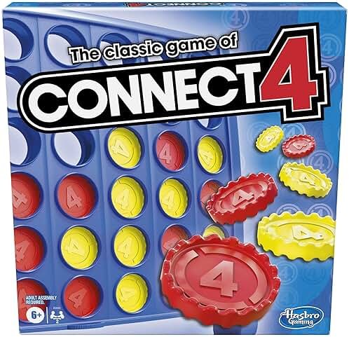 Hasbro Gaming Connect 4 Classic Grid, 4 in a Row Game, Strategy Board Games for Kids, 2 Players for Family and Kids, Easter Gifts for Boys and Girls, Ages 6+ - Product Image