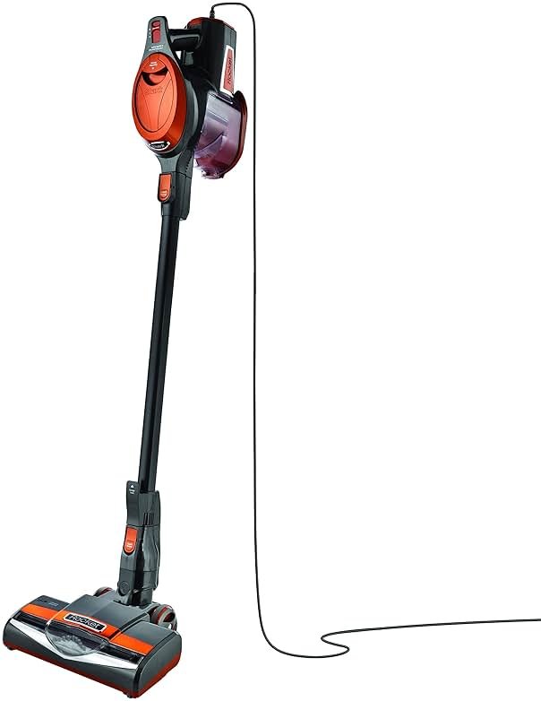 Shark Rocket Ultra-Light | Corded Stick Vacuum Cleaner for Carpet, Rugs & Hard Floors | Lightweight Hand Vacuum for Pet Hair & Upholstery | Swivel Steering | 2 Attachments | Gray/Orange | HV301 - Product Image
