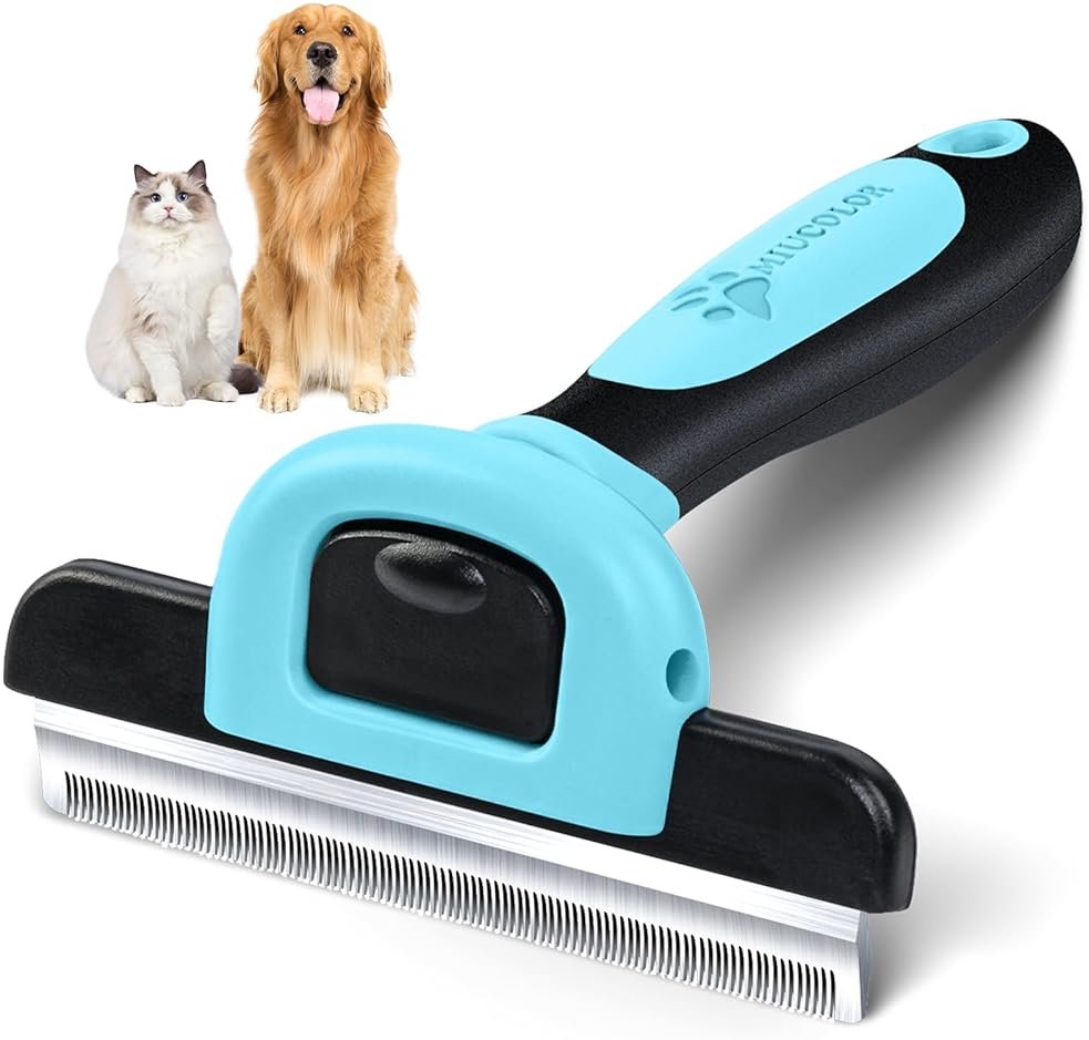 MIU COLOR Pet Grooming Brush, Deshedding Tool for Dogs & Cats, Effectively Reduces Shedding by up to 95% for Short Medium and Long Pet Hair - Product Image