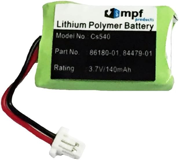 MPF Products 140mAh 86180-01 84479-01 Battery Replacement Compatible with Plantronics CS540, CS540A, CS540-XD & C054 Wireless Headsets - Product Image