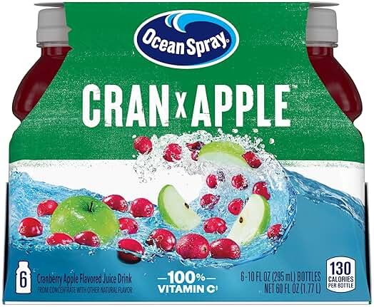 Ocean Spray Cran-Apple Juice Drink, 10 Ounce Bottle (Pack of 6) - Product Image