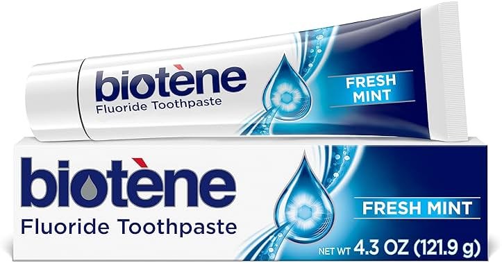 biotène Fluoride Toothpaste for Dry Mouth Symptoms, Bad Breath Treatment and Cavity Prevention, Fresh Mint - 4.3 oz - Product Image