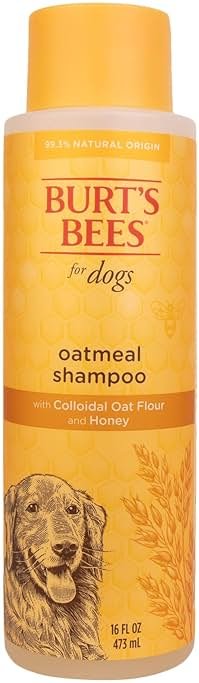 Burt's Bees for Pets Oatmeal Dog Shampoo with Honey, Soothing Formula for Itchy and Sensitive Dog Skin, Colloidal Oat Flour and Honey, pH Balanced, Sulfate-Free, 16 Fl Oz - Product Image