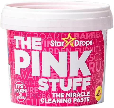 Stardrops The Pink Stuff Cleaning Paste 500g, Multi Purpose Cleaner for Kitchen, Bathroom, Tiles, Glass, Shower, Oven, Sink, Stainless Steel, Removes Grease, Grime & Stains - Product Image