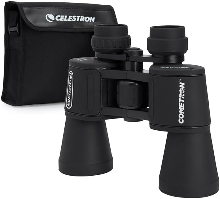 Celestron - Cometron 7x50 Astronomy Binoculars – Entry-Level for Stargazing and Comet Watching – Large 50mm Objective Lenses – Wide 6.6° Field of View – Multi-Coated Optics - Product Image