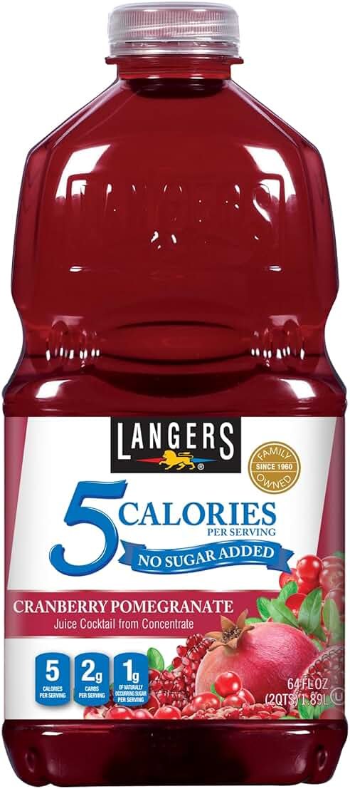 Langers 5 Juice Cocktail, Cranberry Pomegranate, 64 Fl Oz (Pack of 8) - Product Image