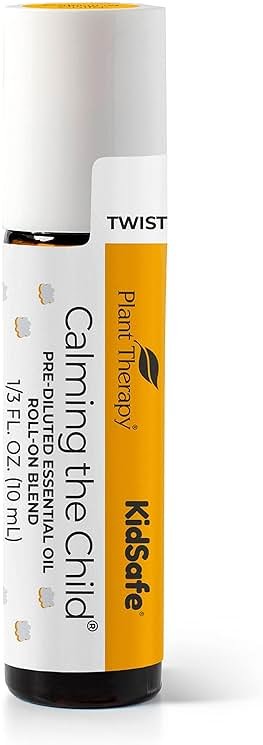 Plant Therapy Kids Calming The Child Essential Oil Blend 10 mL (1/3 oz) Relaxation and Soothing Blend, Tangerine, Lavender, & Roman Chamomile Essential Oils, Pure, KidSafe Pre-Diluted Roll-On - Product Image
