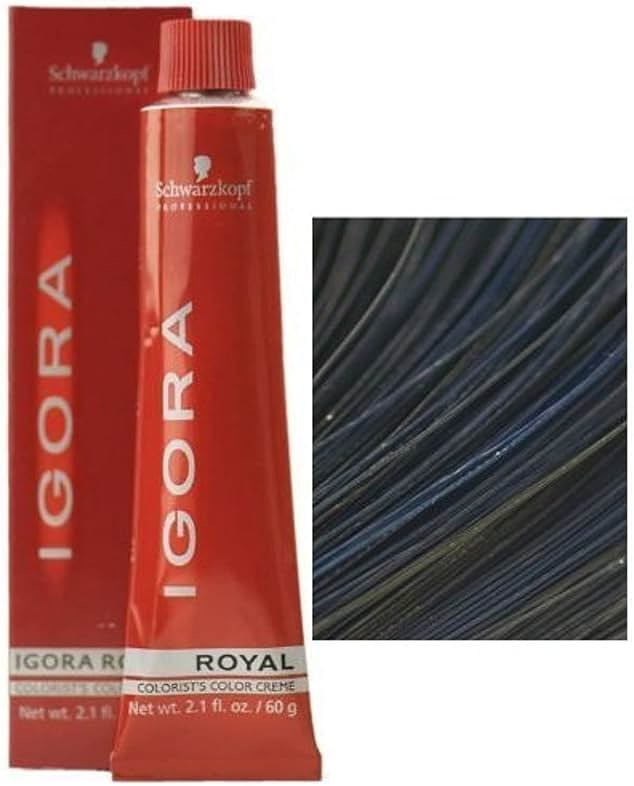 Schwarzkopf Professional Igora Royal Permanent Hair Color, 1-1, Blue Black, 60 Gram - Product Image