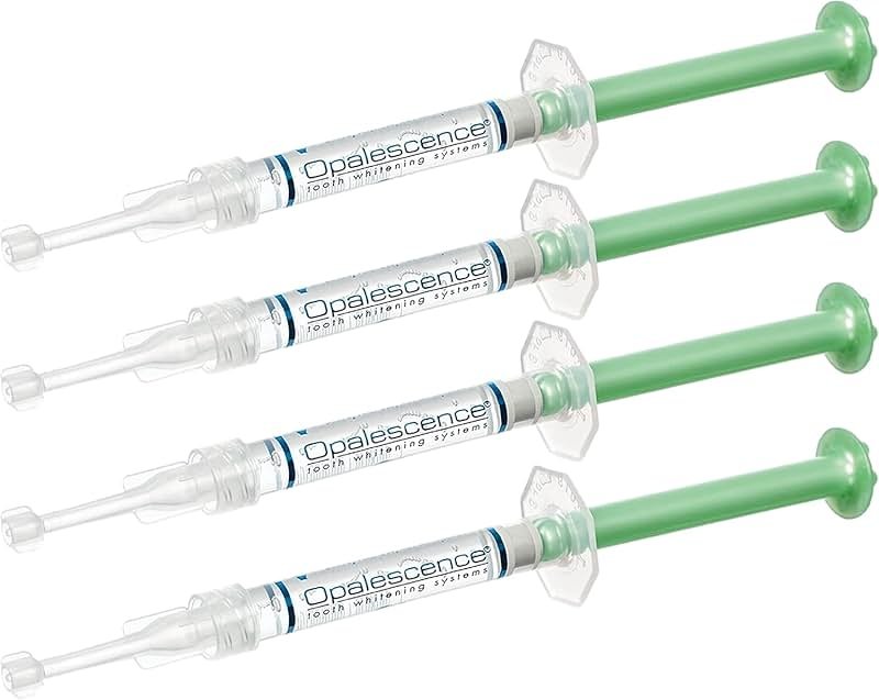 Opalescence 20% Teeth Whitening Refill Kit (4 Syringes) Carbamide Peroxide. Made by Ultradent, in Mint Flavor. Tooth Whitening Refill Syringes - B-5196-4 - Product Image