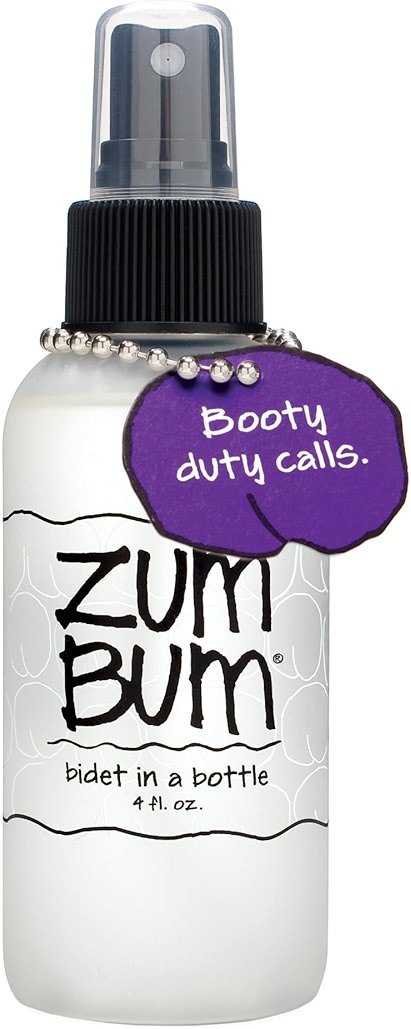 Zum Indigo Wild Bum Bidet in a Bottle - Natural, Portable Bidet - Ideal for Women & Men - Includes Witch Hazel, Vegetable Glycerin & Essential Oils - 4 fl oz - Product Image