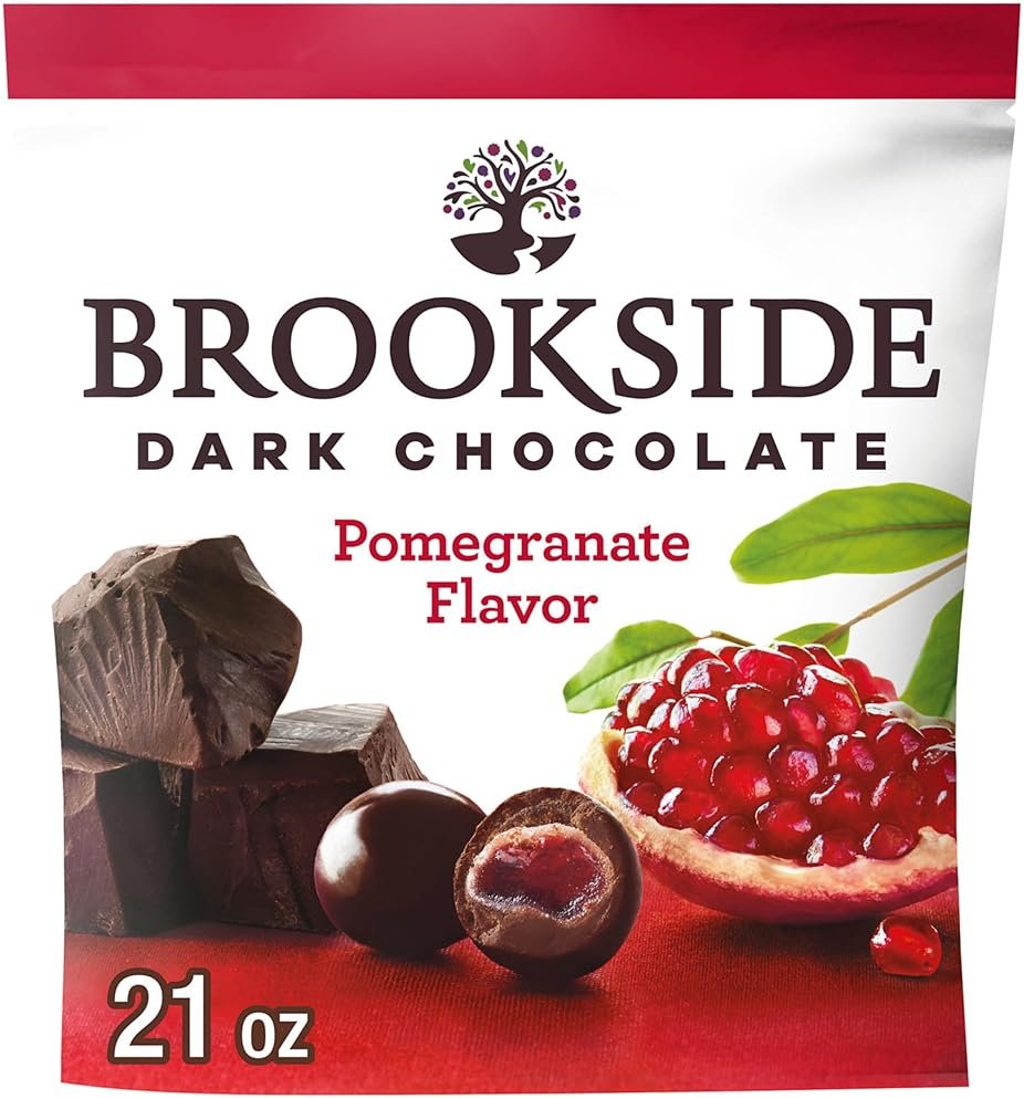 BROOKSIDE Dark Chocolate and Pomegranate Flavored Snacking Chocolate Bag, 21 oz - Product Image