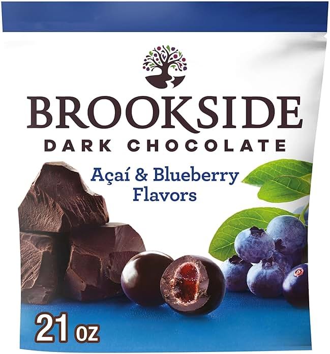 BROOKSIDE Dark Chocolate, Acai and Blueberry Flavored Snacking Chocolate Bag, 21 oz - Product Image