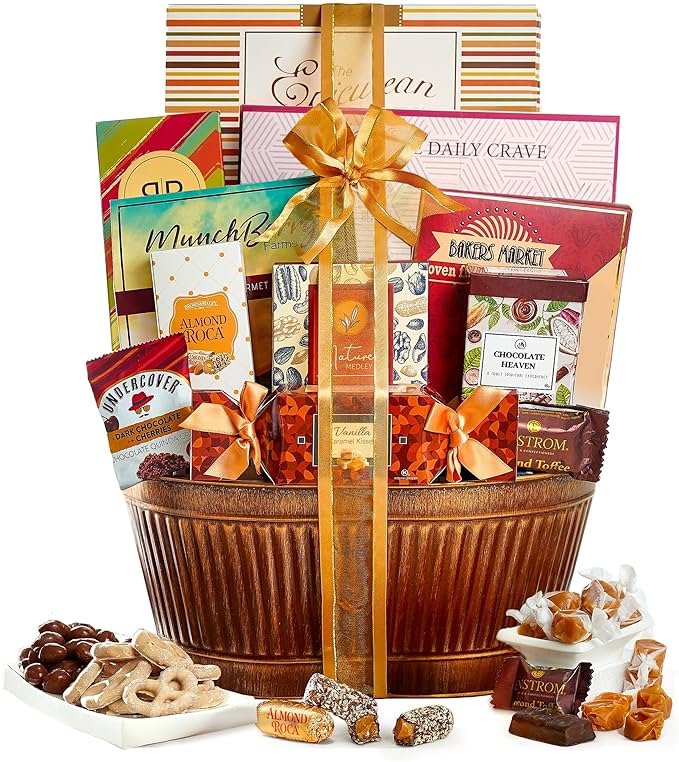 Broadway Basketeers Gift Basket with Gourmet Snack & Treats Assortment for Fathers Day, Mom, Women, Birthday, Thank You, Sympathy, Corporate Gifts - Product Image
