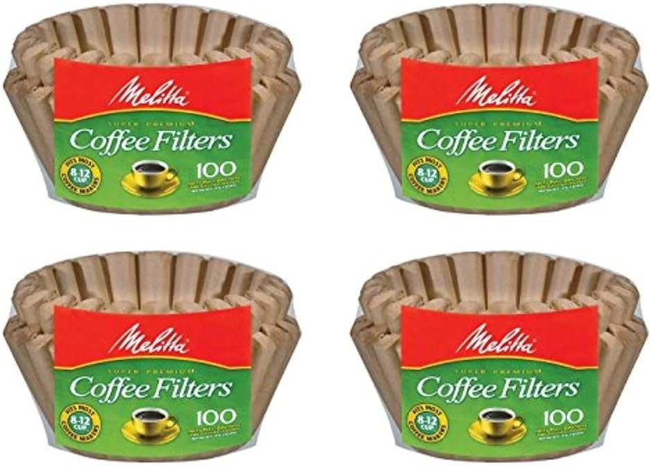Melitta 8-12 Cup Basket Filter Paper (Natural Brown, 400 Count) - Product Image