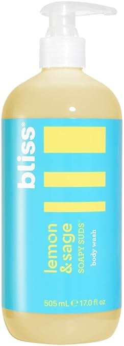 Bliss Soapy Suds Body Wash - Lemon and Sage - 17 Fl Oz - Gentle and Hydrating for Supremely Soft Skin - Paraben Free - Vegan & Cruelty Free - Product Image