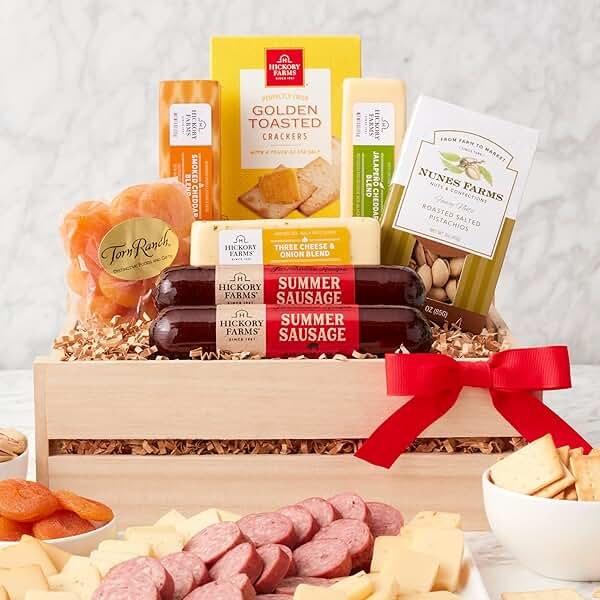 California Delicious Meat and Cheese Gift Crate, 7 Piece Set - Product Image