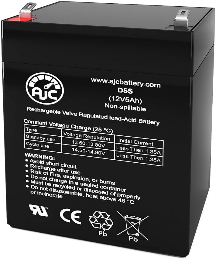 AJC Battery Compatible with Razor Jr. Electric Wagon Ride-on Toy 12V 5Ah Electric Scooter Battery - Product Image