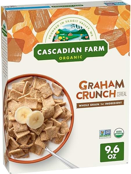 Cascadian Farm Organic Graham Crunch Cereal 9.6 oz Box - Product Image