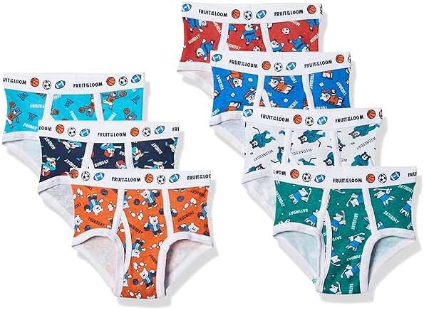 Fruit of the Loom Boys' Tag Free Cotton Briefs Underwear (Assorted Colors) - Product Image