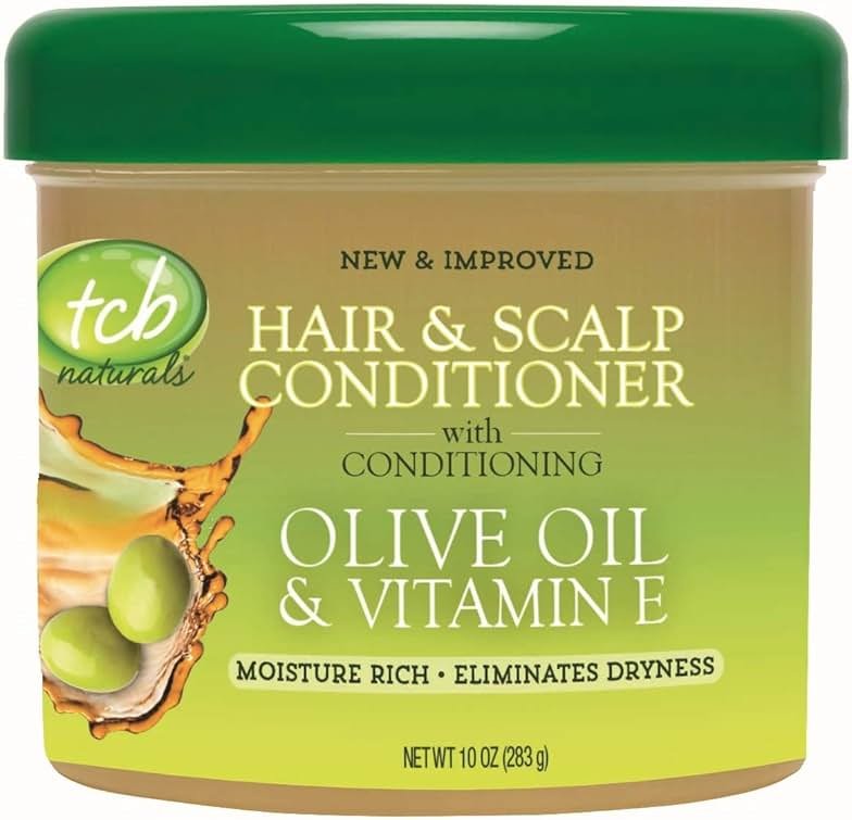 Tcb Naturals Hair & Scalp Conditioner Olive Oil 10oz. Jar (3 Pack) - Product Image