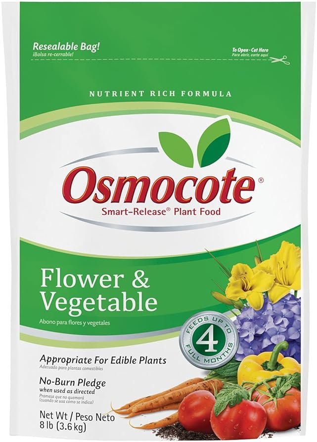 Osmocote Smart-Release Plant Food Flower & Vegetable - Continuous Release Plant Fertilizer for Vegetables and More, 8 lb. - Product Image