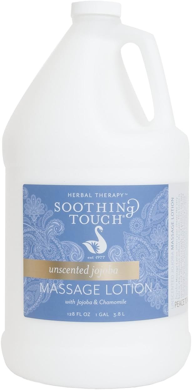 Soothing Touch 304892-06-LE128 Unscented Jojoba Massage Lotion, Arnica Flower, Aloe Vera, Deeply Moisturizing, 1 Gallon - Product Image