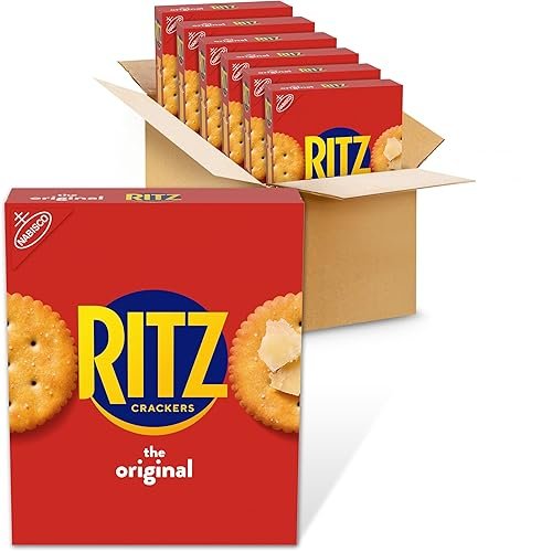RITZ Original Crackers, Snacks for Kids and Adults, Bulk Lunch Snacks, 6 - 10.3 oz Boxes - Product Image