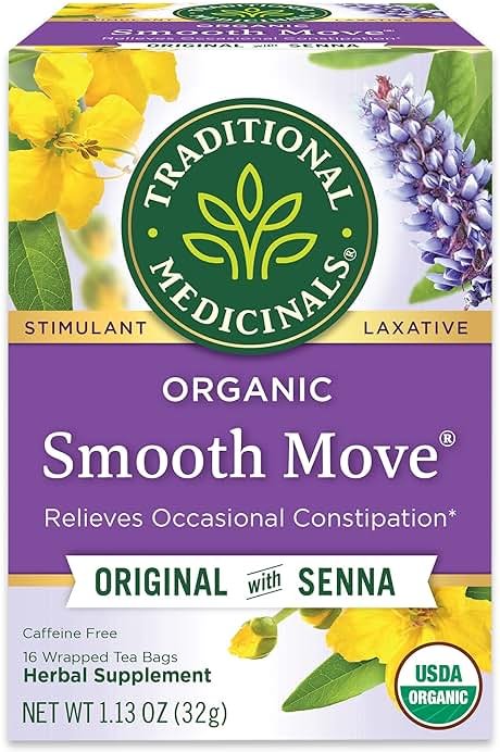 Traditional Medicinals Organic Smooth Move Laxative Tea, 16 Tea Bags (Pack of 1) - Product Image